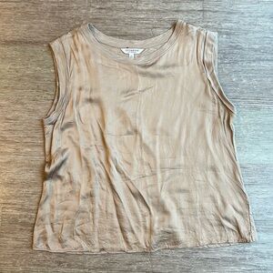 Satin Beige/Gold Tank Top